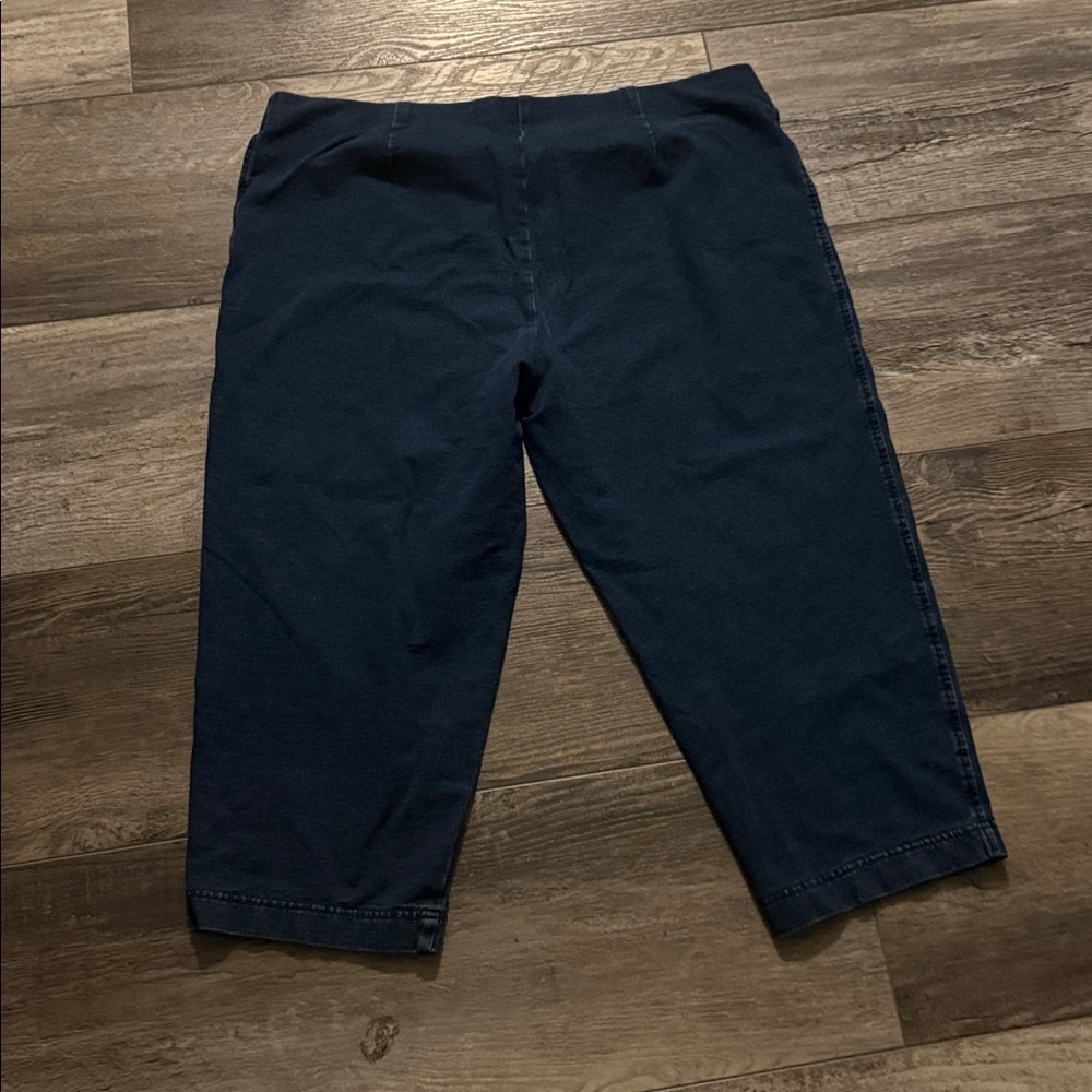 J Jill Pure Jill Indigo Slim Leg Crops Petite Large